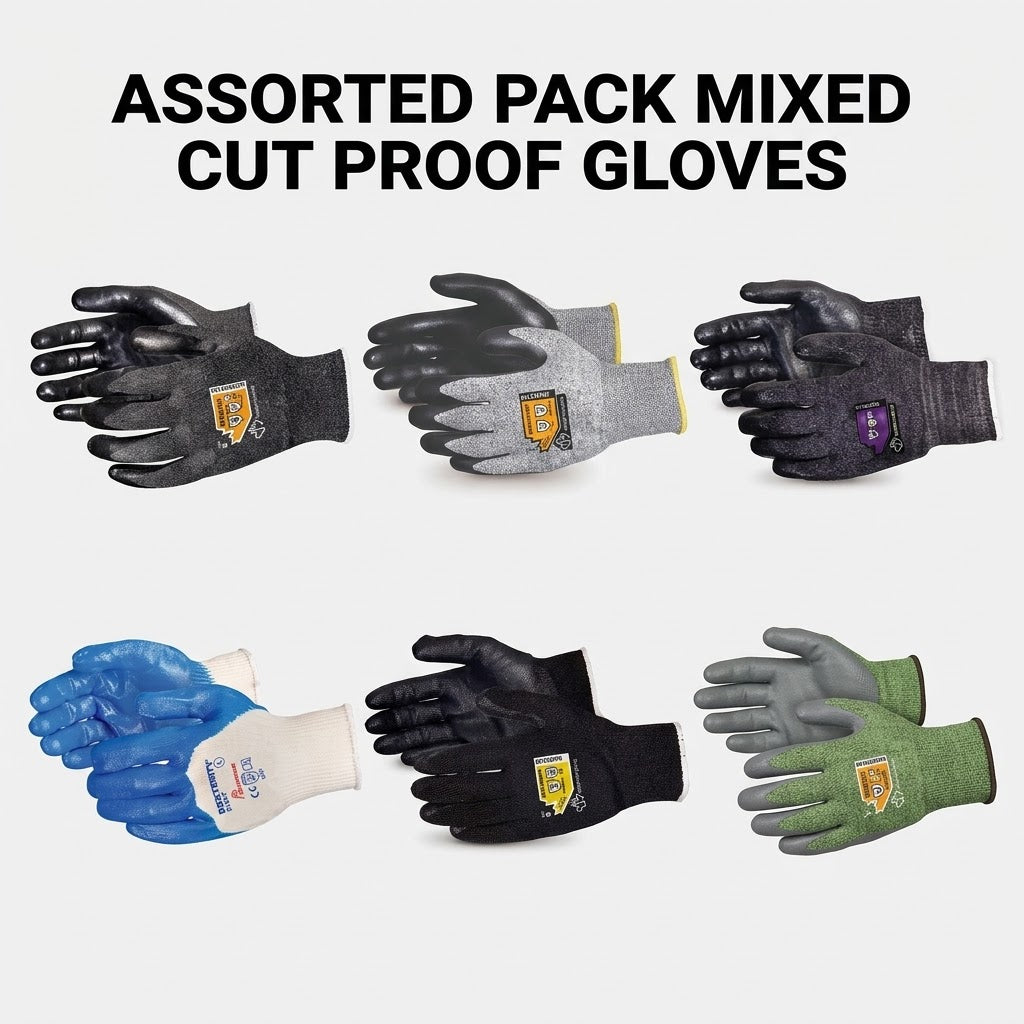 ASSORTED 6 PACK - Superior Gloves - Cut Proof/Cut Resistant